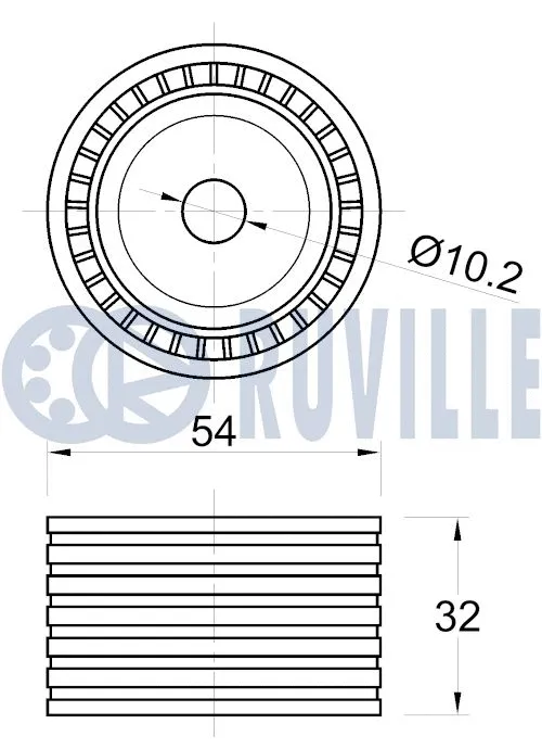 Deflection/Guide Pulley, timing belt