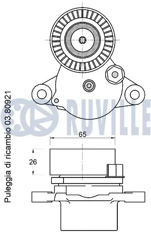 Belt Tensioner, V-ribbed belt
