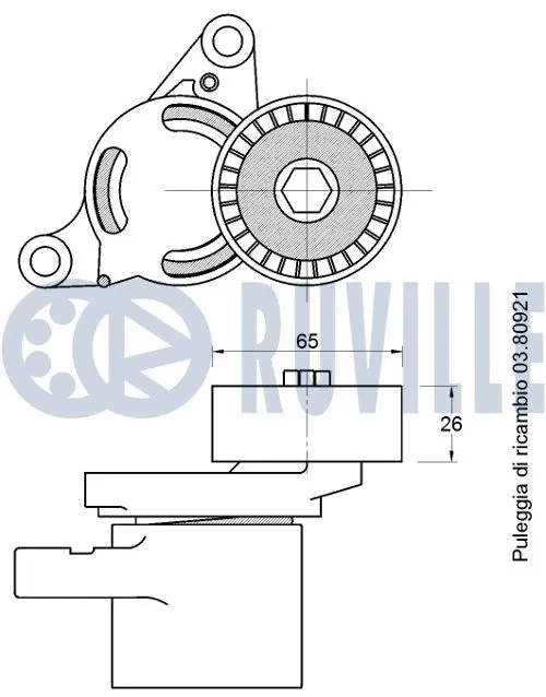 Belt Tensioner, V-ribbed belt
