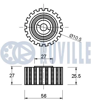 Deflection/Guide Pulley, timing belt