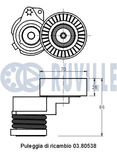 Belt Tensioner, V-ribbed belt