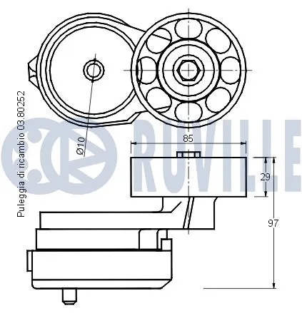Belt Tensioner, V-ribbed belt