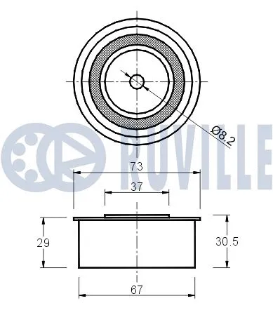Deflection/Guide Pulley, timing belt