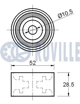 Deflection/Guide Pulley, timing belt