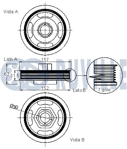 Belt Pulley, crankshaft