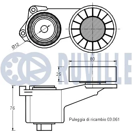 Belt Tensioner, V-ribbed belt