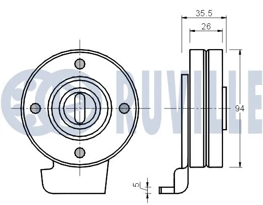 Belt Tensioner, V-ribbed belt