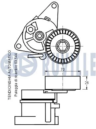 Belt Tensioner, V-ribbed belt