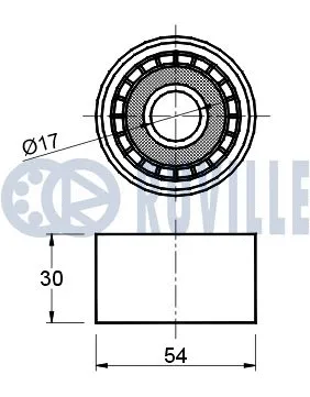 Deflection/Guide Pulley, V-ribbed belt