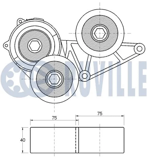 Belt Tensioner, V-ribbed belt