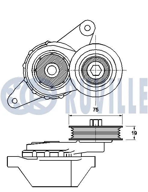 Belt Tensioner, V-ribbed belt