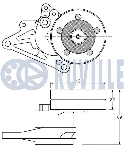 Belt Tensioner, V-ribbed belt