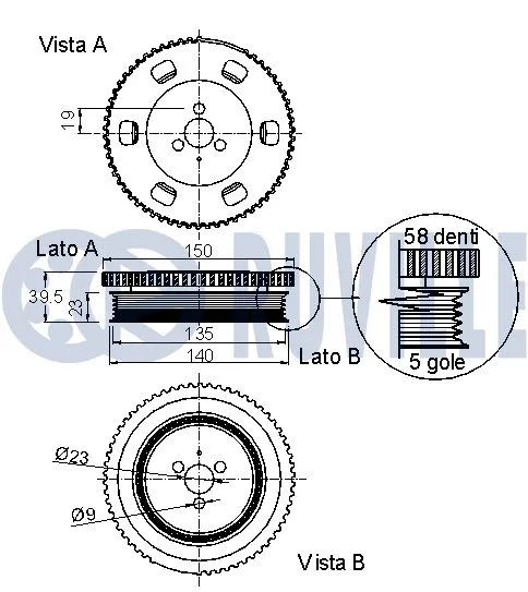 Belt Pulley, crankshaft