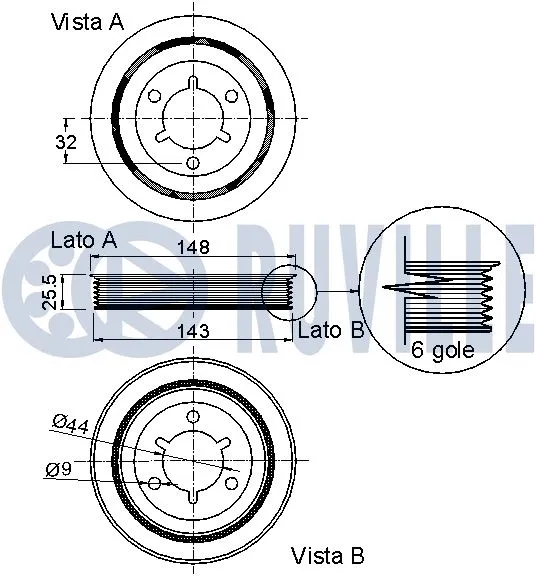 Belt Pulley, crankshaft