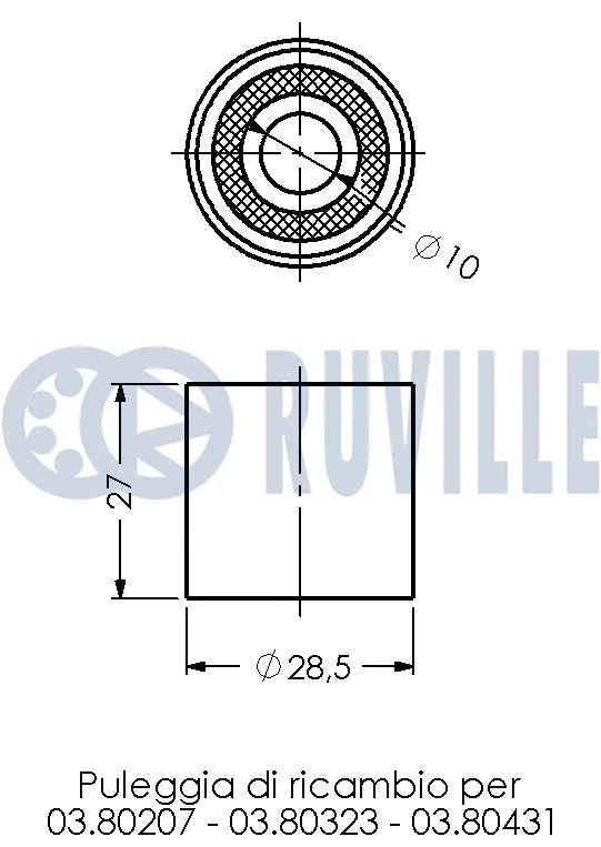 Deflection/Guide Pulley, timing belt
