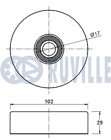 Deflection/Guide Pulley, V-ribbed belt
