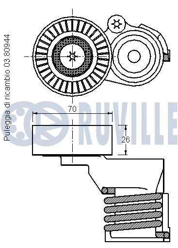 Belt Tensioner, V-ribbed belt