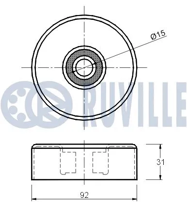 Deflection/Guide Pulley, V-ribbed belt