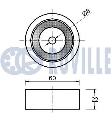 Deflection/Guide Pulley, V-ribbed belt