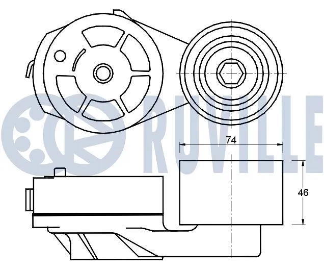 Belt Tensioner, V-ribbed belt