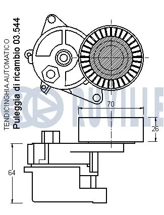 Belt Tensioner, V-ribbed belt