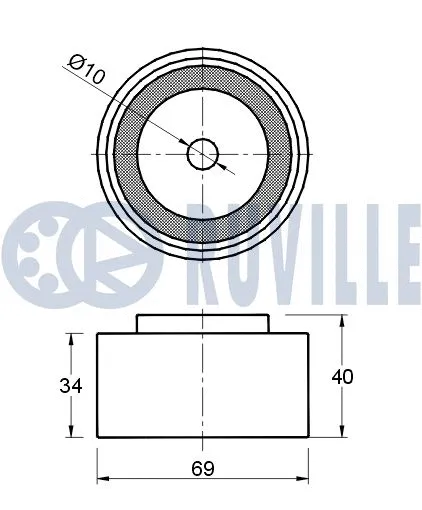 Deflection/Guide Pulley, timing belt
