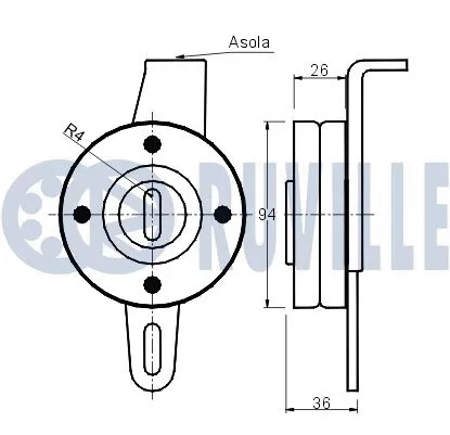 Belt Tensioner, V-ribbed belt