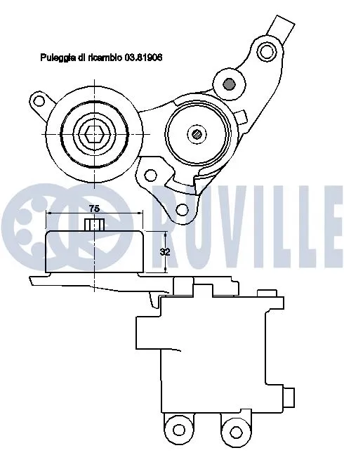 Belt Tensioner, V-ribbed belt