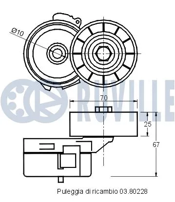 Belt Tensioner, V-ribbed belt