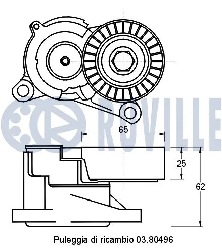 Belt Tensioner, V-ribbed belt