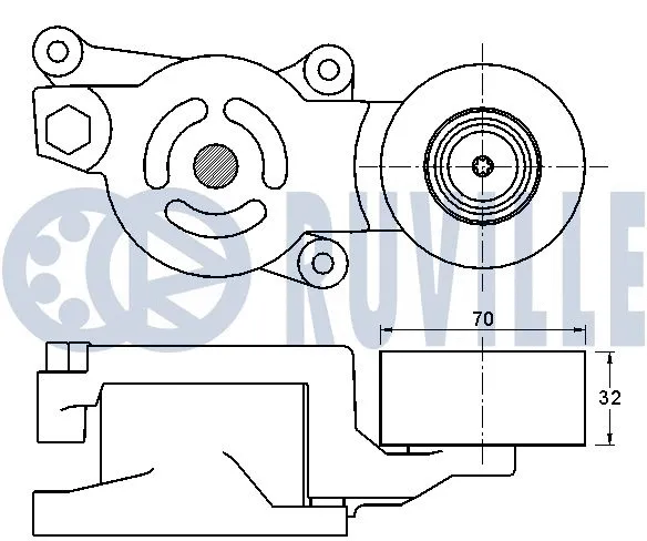Belt Tensioner, V-ribbed belt