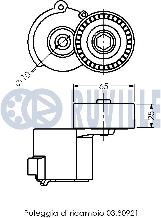 Belt Tensioner, V-ribbed belt