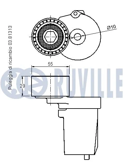 Belt Tensioner, V-ribbed belt