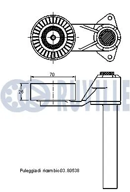 Belt Tensioner, V-ribbed belt