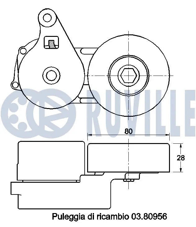 Belt Tensioner, V-ribbed belt
