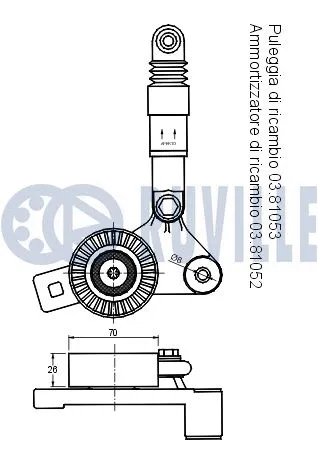Belt Tensioner, V-ribbed belt