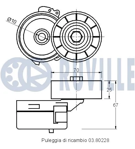 Belt Tensioner, V-ribbed belt