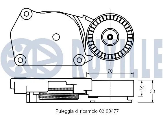 Belt Tensioner, V-ribbed belt