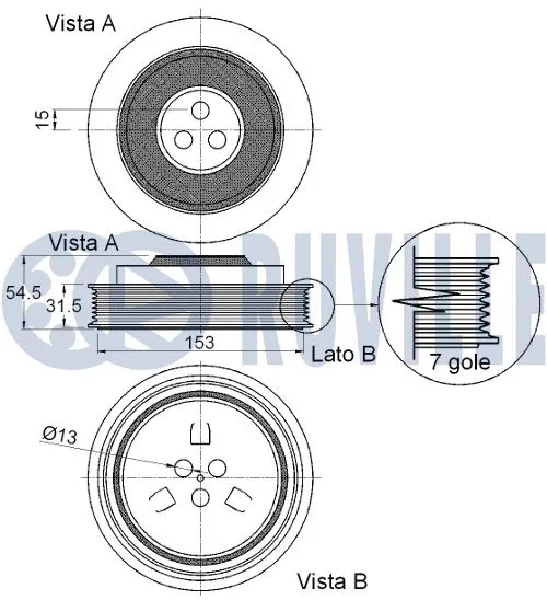 Belt Pulley, crankshaft