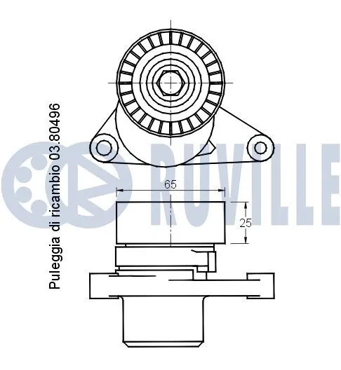 Belt Tensioner, V-ribbed belt