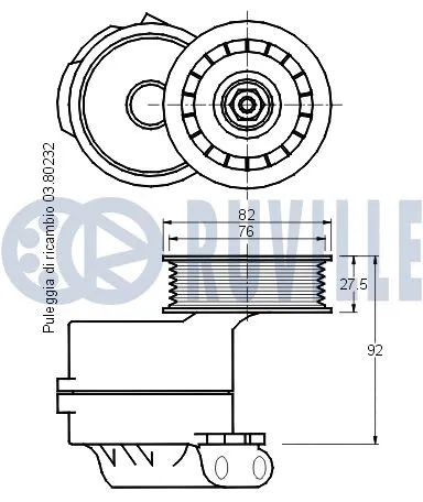 Belt Tensioner, V-ribbed belt