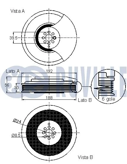 Belt Pulley, crankshaft