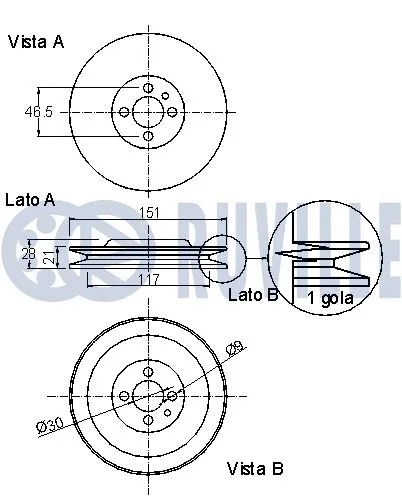 Belt Pulley, crankshaft