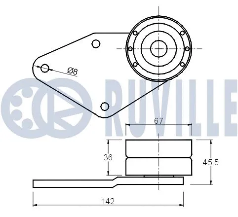 Deflection/Guide Pulley, timing belt
