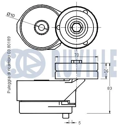 Belt Tensioner, V-ribbed belt