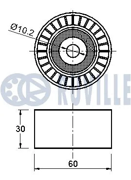 Deflection/Guide Pulley, timing belt