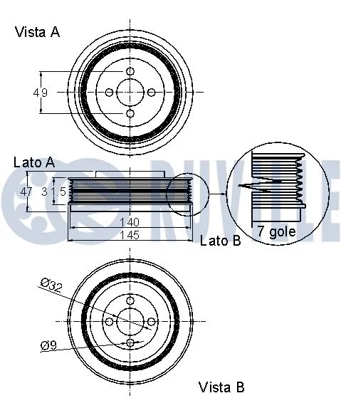 Belt Pulley, crankshaft