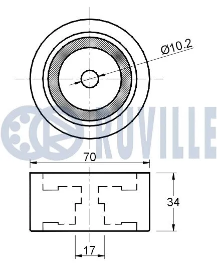 Deflection/Guide Pulley, timing belt