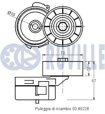 Belt Tensioner, V-ribbed belt