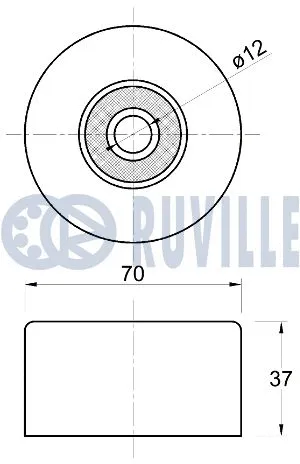 Deflection/Guide Pulley, V-ribbed belt